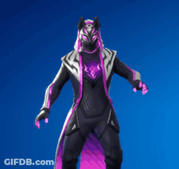 A Purple And Black Character With A Purple Tail GIF