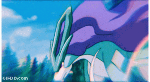 A Purple And Blue Animated Image Of A Pokemon GIF