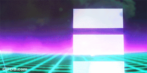 A Purple And Blue Background With A White Square In The Center GIF