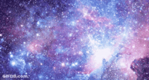 A Purple And Blue Galaxy With A Lot Of Stars In It GIF
