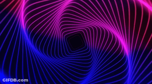 A Purple And Blue Optical Illusion Of A Tunnel GIF