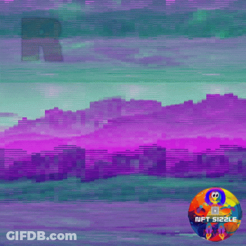 A Purple And Green Background With The Word Re On It GIF