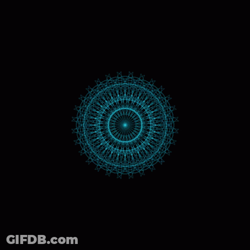 A Purple And Green Circle With A Black Background GIF