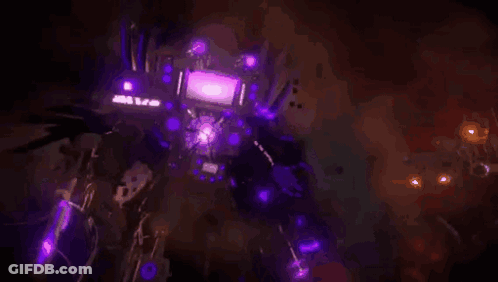 A Purple And Pink Background With A Striped Pattern And A Purple And Pink Smoke Coming Out Of It . GIF