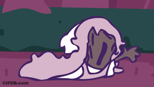 A Purple And White Cartoon Drawing Of A Person GIF