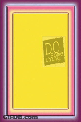 A Purple And Yellow Frame With The Word Action On It GIF