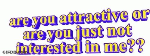 Are You Attractive Or Not Interested Text GIF