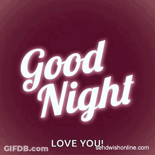 A Purple Background With A Crescent Moon And Stars Says Good Night GIF