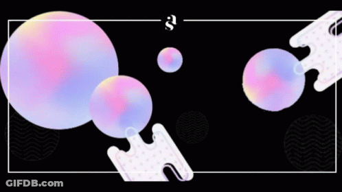 A Purple Background With A Few Bubbles And The Word Lana On It GIF