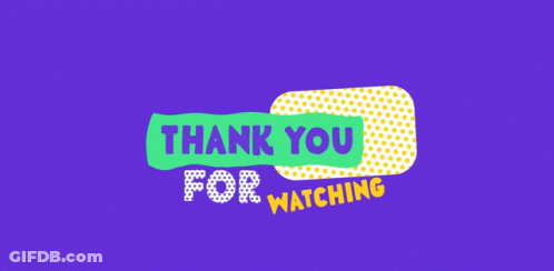 A Purple Background With A Green Thank You For Watching GIF