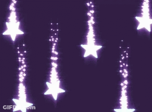 A Purple Background With A Lot Of Stars Falling From The Sky . GIF