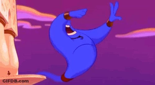 A Purple Background With A Person Flying In The Distance GIF