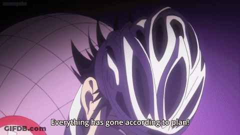 Person On Purple Background Saying Everything Went According To Plan GIF