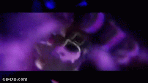 A Purple Background With A Person Standing In The Middle Of It . GIF