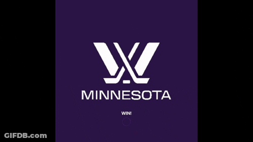 A Purple Background With A White Logo For Minnesota GIF