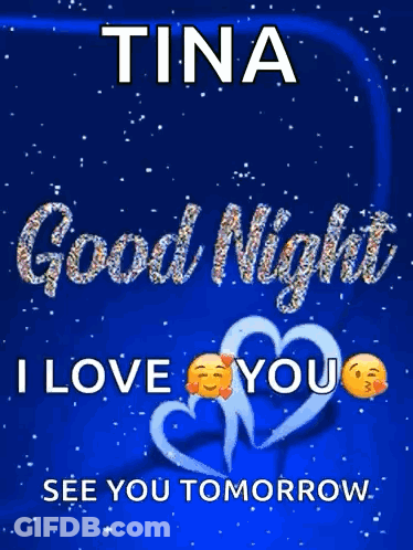 A Purple Background With Hearts And The Words Good Night I Love You See You Tomorrow GIF