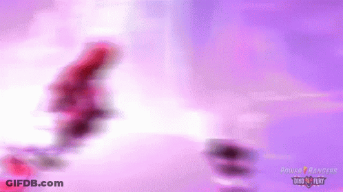 A Purple Background With Power Rangers Written On It GIF