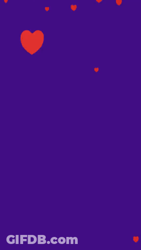 A Purple Background With Red Hearts And The Words Happy Valentine 'S Day On It GIF