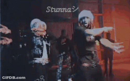 A Purple Background With Stunna Written On The Bottom GIF