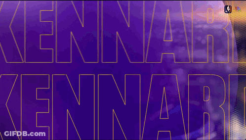 A Purple Background With The Name Kennard In Yellow GIF