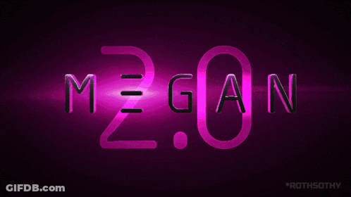 A Purple Background With The Name Megan On It GIF