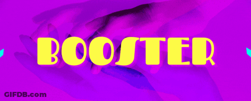 Purple Background Booster In Yellow GIF