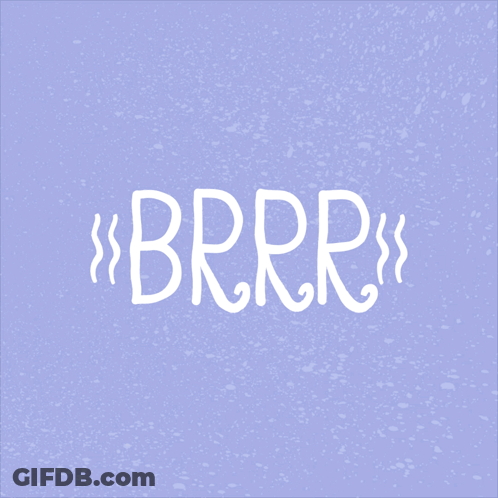 Purple Background With Brrr In White GIF