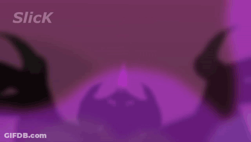 A Purple Background With The Word Slick At The Bottom GIF