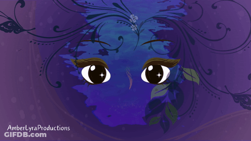 A Purple Background With The Words Amber Lyra Productions On The Bottom GIF