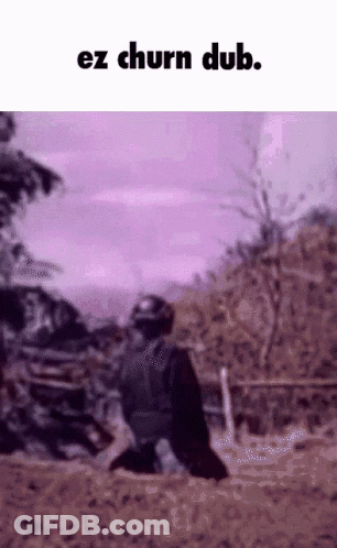 A Purple Background With The Words Ez Churn Dub On Top GIF
