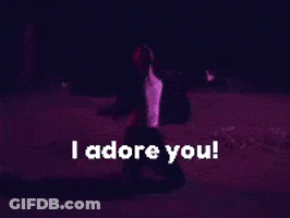 Purple Background With I Adore You Text GIF