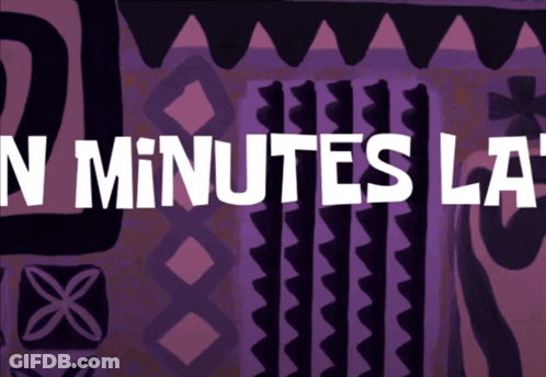 A Purple Background With The Words " In Minutes La " On It GIF