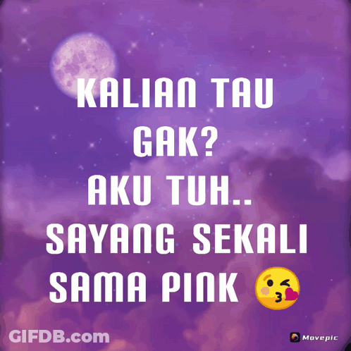 A Purple Background With The Words Kalian Tau Gak Aku Tuh GIF