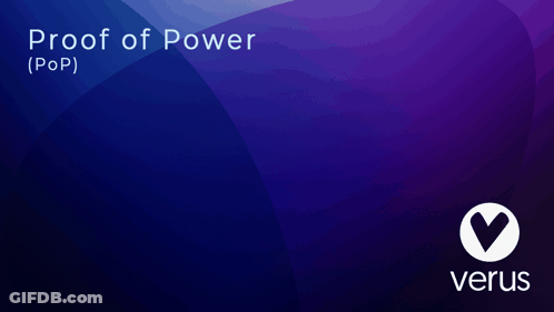 A Purple Background With The Words Proof Of Power GIF