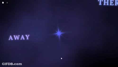 A Purple Background With The Words Stay Away Written On It GIF