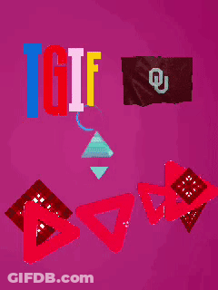A Purple Background With Triangles And The Words Tgif GIF