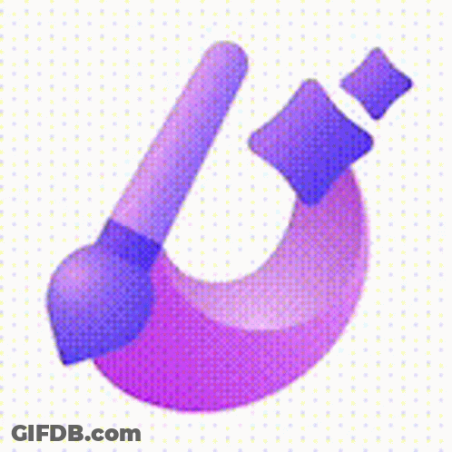A Purple Brush Is Sitting On Top Of A Purple Object . GIF