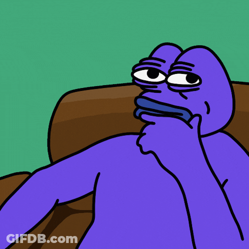 A Purple Cartoon Character Is Laying On A Couch GIF
