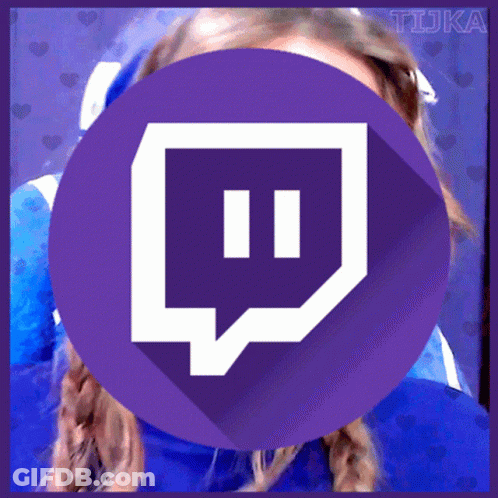 A Purple Circle With A White Twitch Logo In The Center GIF