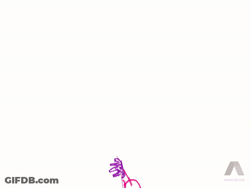 A Purple Drawing Of A Person With The Word Animation On The Bottom Right GIF