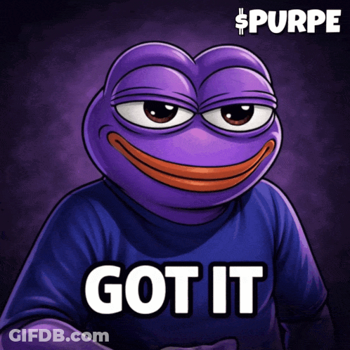A Purple Frog Is Wearing A Blue Shirt That Says " Got It " GIF