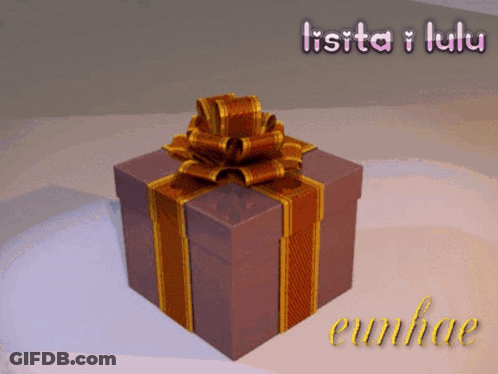 Purple Gift Box With Gold Bow Lisita I Lulu GIF