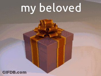 Purple Gift Box With My Beloved GIF