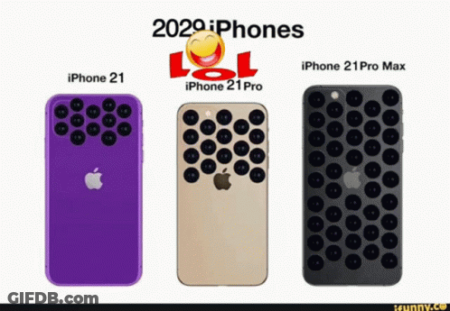 A Purple Iphone 21 Pro And A Black Iphone 21 Pro Max Are Shown GIF
