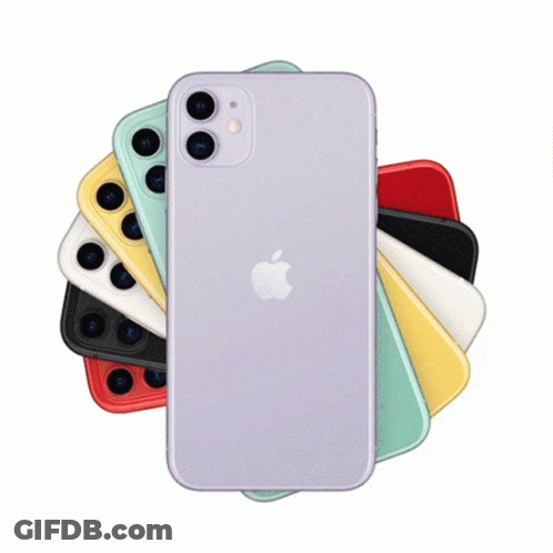 A Purple Iphone Is Surrounded By Other Iphones GIF