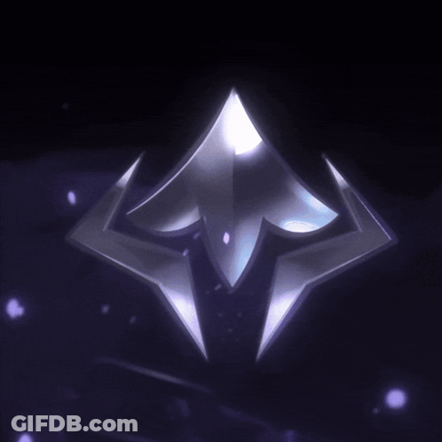 A Purple Object With A White Glowing Y On It GIF