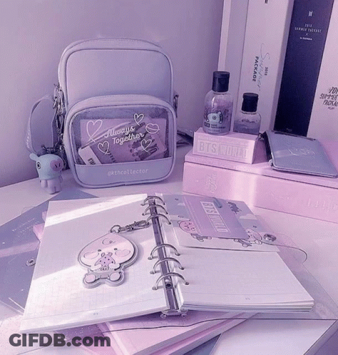 A Purple Purse That Says Always Together On It GIF