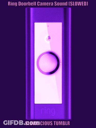 A Purple Ring Doorbell With A Purple Background GIF