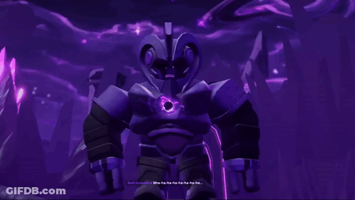 A Purple Robot With The Word No Written On It GIF