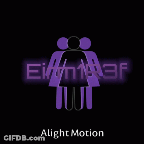 A Purple Sign That Says Alight Motion On The Bottom Of It GIF